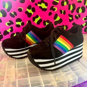 Charla Tedrick suede platform sneakers